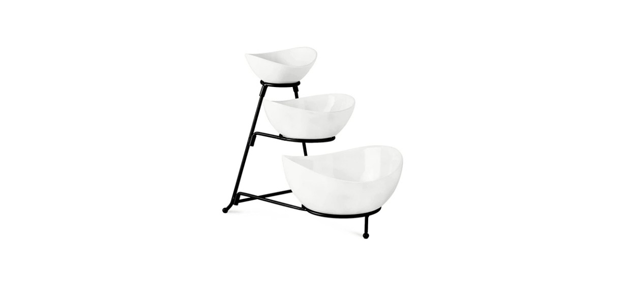 Best Gomakren 3-Tiered Oval Serving Bowl Best Gomakren 3-Tiered Oval Serving Bowl