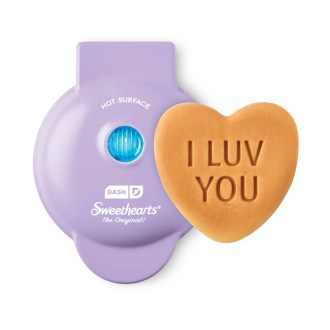 Dash Sweethearts Mini Waffle Maker Purple I luv u