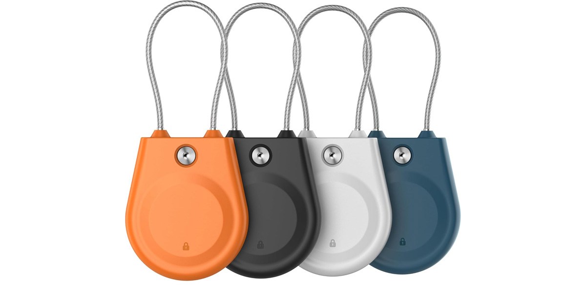 CITYWAY for AirTag Holder (1st &amp; 2nd Generation) Airtag Lock Case with Wire Cable