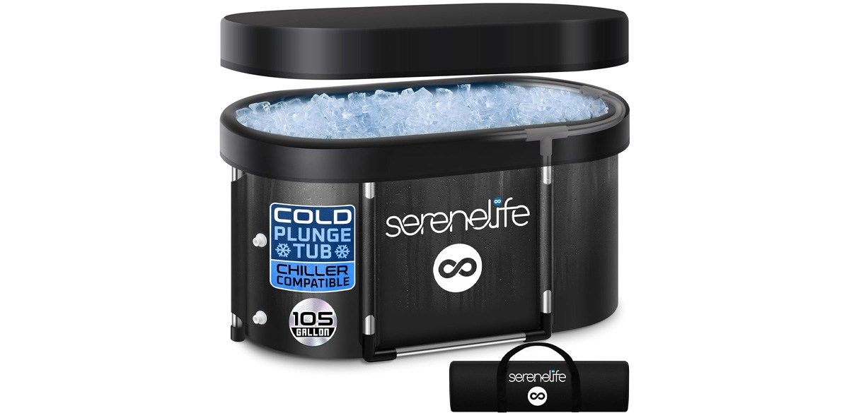 SereneLife 105 Gallon Insulated Oval Ice Bath Tub
