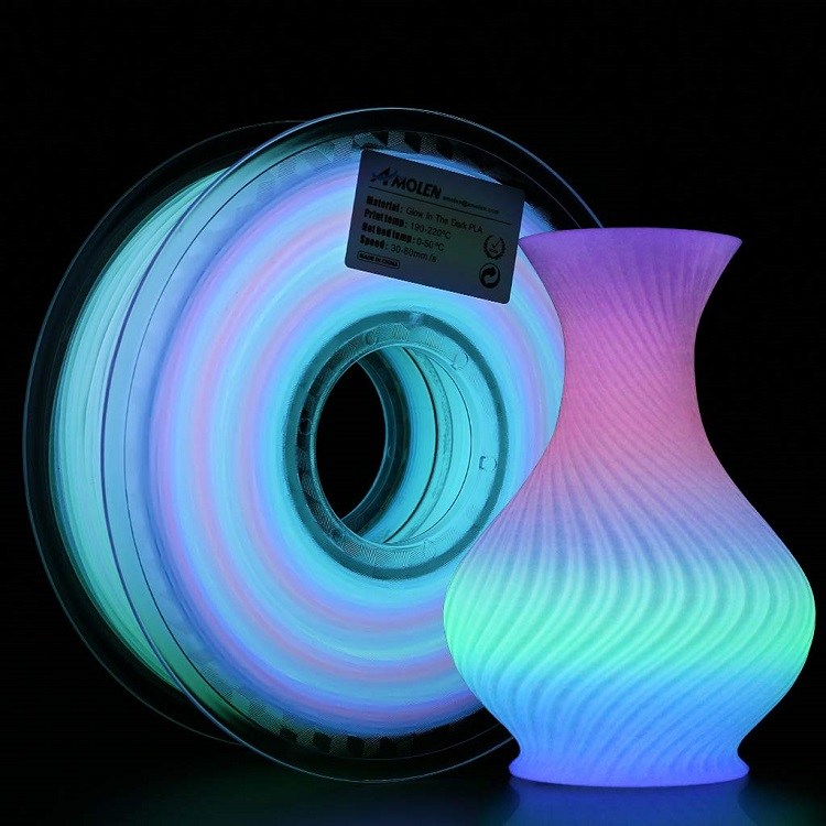 AMOLEN Glow in The Dark PLA Filament
