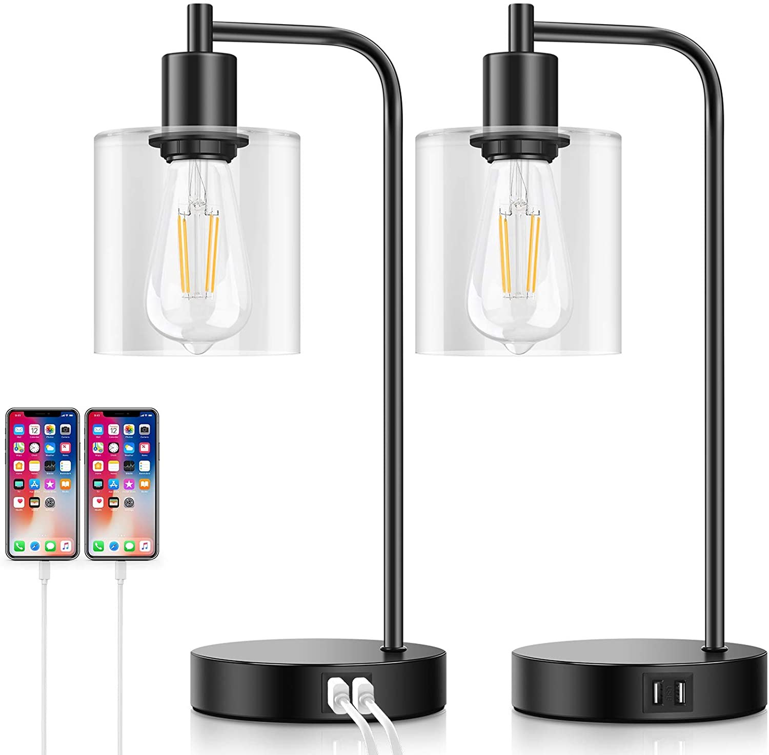 BesLowe Industrial Touch Control Table Lamp