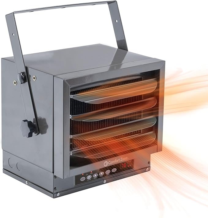 Comfort Zone Hard-Wired Ceiling Mount Garage Space Heater