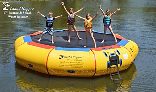 Island Hopper 17 Foot Bounce N Splash Padded Water Bouncer